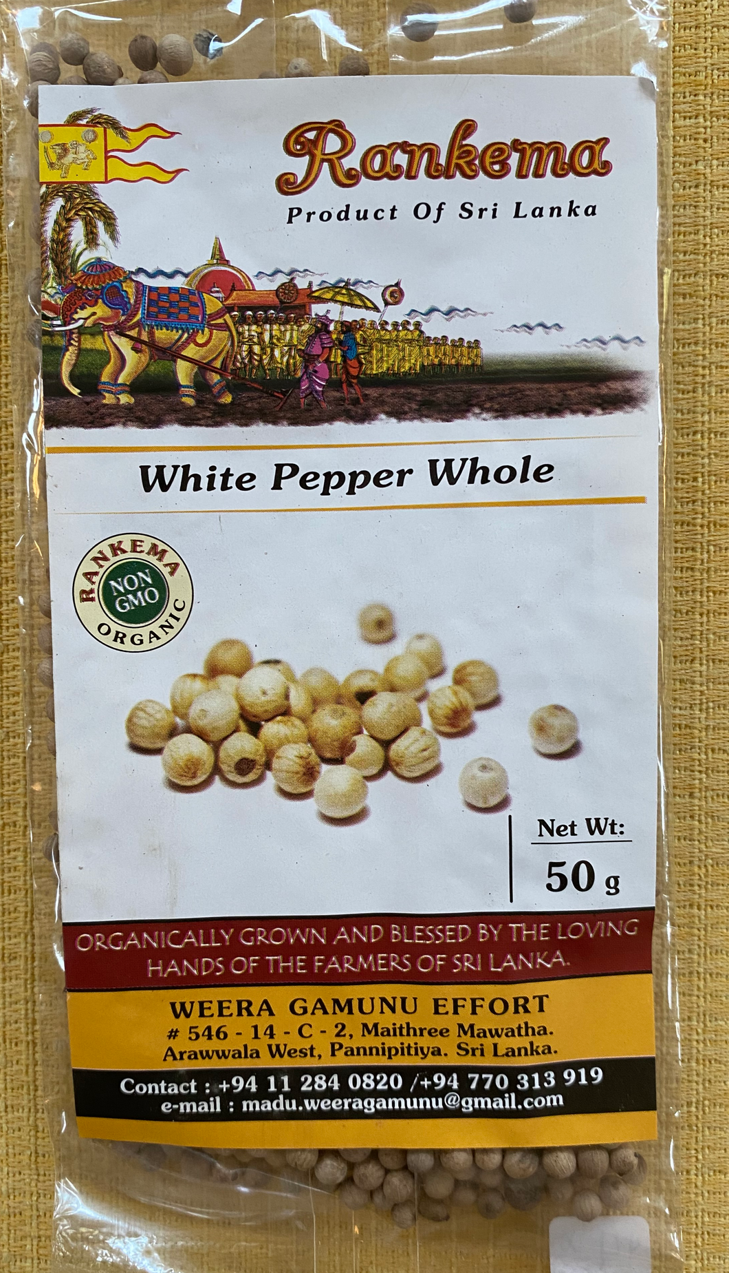 White Pepper Whole from Sri Lanka (Ceylon)