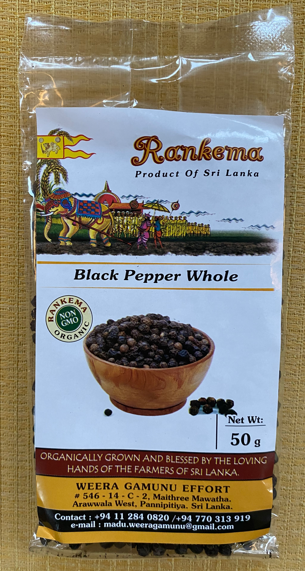 Black Pepper Whole from Sri Lanka (Ceylon)