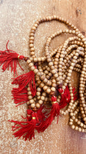 Safety and Protection Wooden Malas with Maroon Tussel