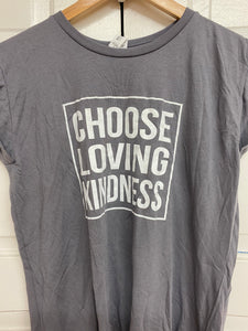 Choose Loving Kindness Women's Rolled Sleeves T-Shirts (With White Font)