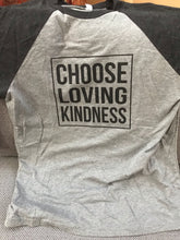 Choose Loving Kindness - Unisex Baseball Long Sleeve T-Shirts (Grey With Black Fonts)