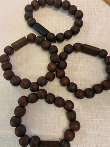 Safety and Protection Wooden Bead Bracelet
