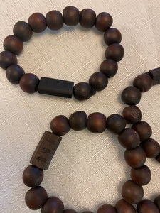 Safety and Protection Wooden Bead Bracelet