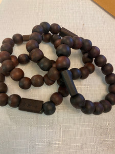 Safety and Protection Wooden Bead Bracelet