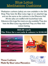 Blue Lotus Meditation Cushion - Full Set ( Zafu & Zabuton)