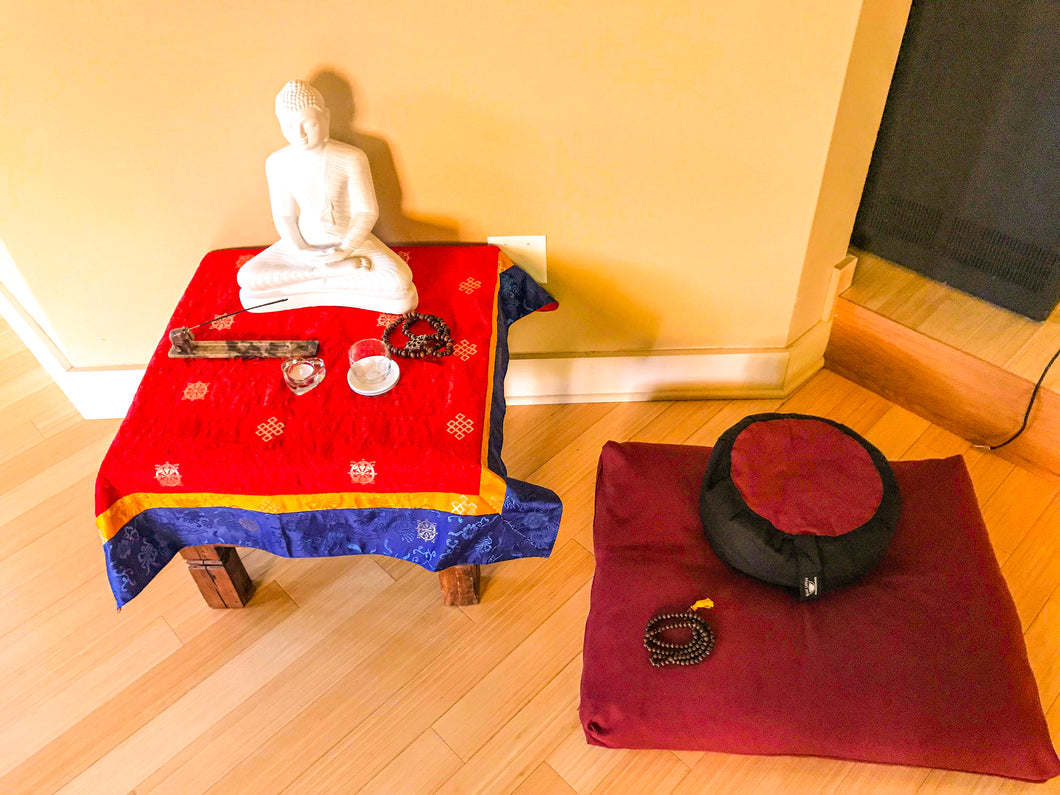 Blue Lotus Meditation Cushion - Only Zafu (Round)